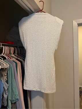 Textured Mini Dress in White Sequin